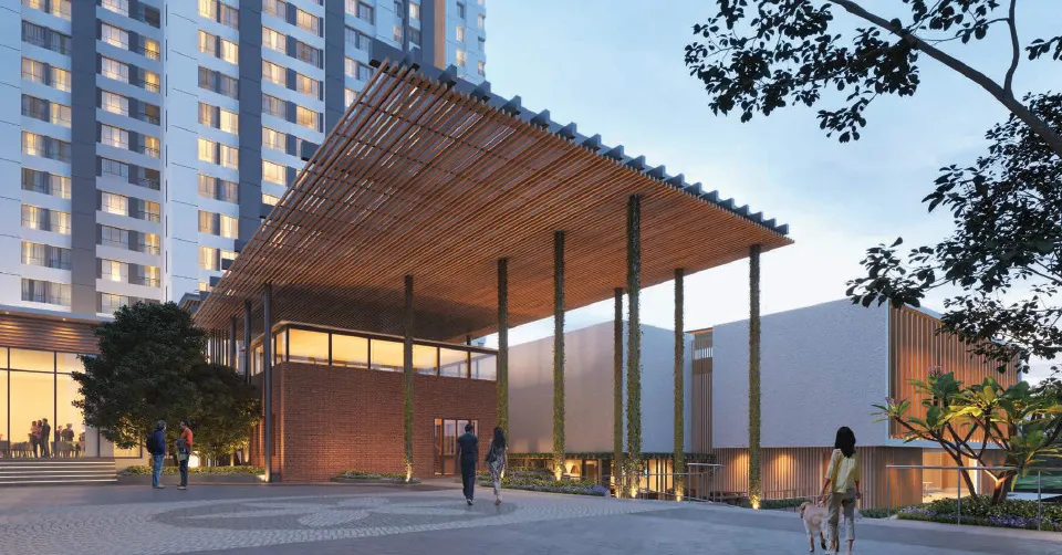 Modern living room with TV unit