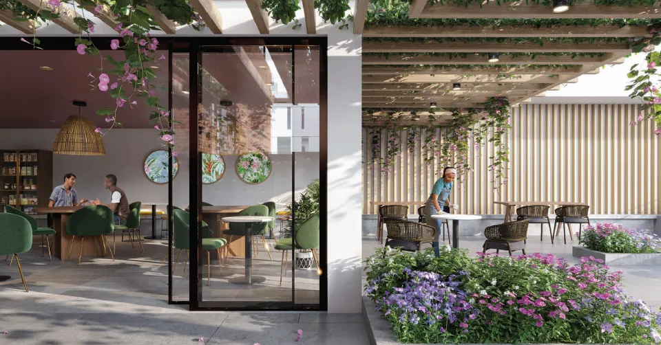 Modern living room with TV unit